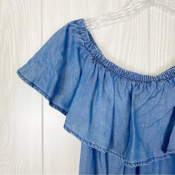 Tommy Bahama | Chambray Off The Shoulder Mini Dress Size XS - Picture 12 of 12